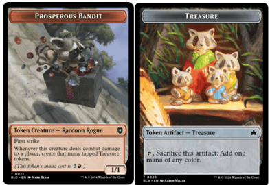 Prosperous Bandit (0023) // Treasure (0029) Double-Sided Token